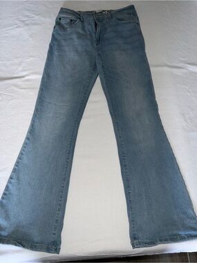Girls Light Blue Flared Jeans